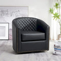 Fauteuil pivotant à dossier touffeté 1 place, coloris noir/café/marron/blanc/bordeaux/vert