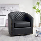 Fauteuil pivotant à dossier touffeté 1 place, coloris noir/café/marron/blanc/bordeaux/vert
