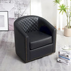 Fauteuil pivotant à dossier touffeté 1 place, coloris noir/café/marron/blanc/bordeaux/vert
