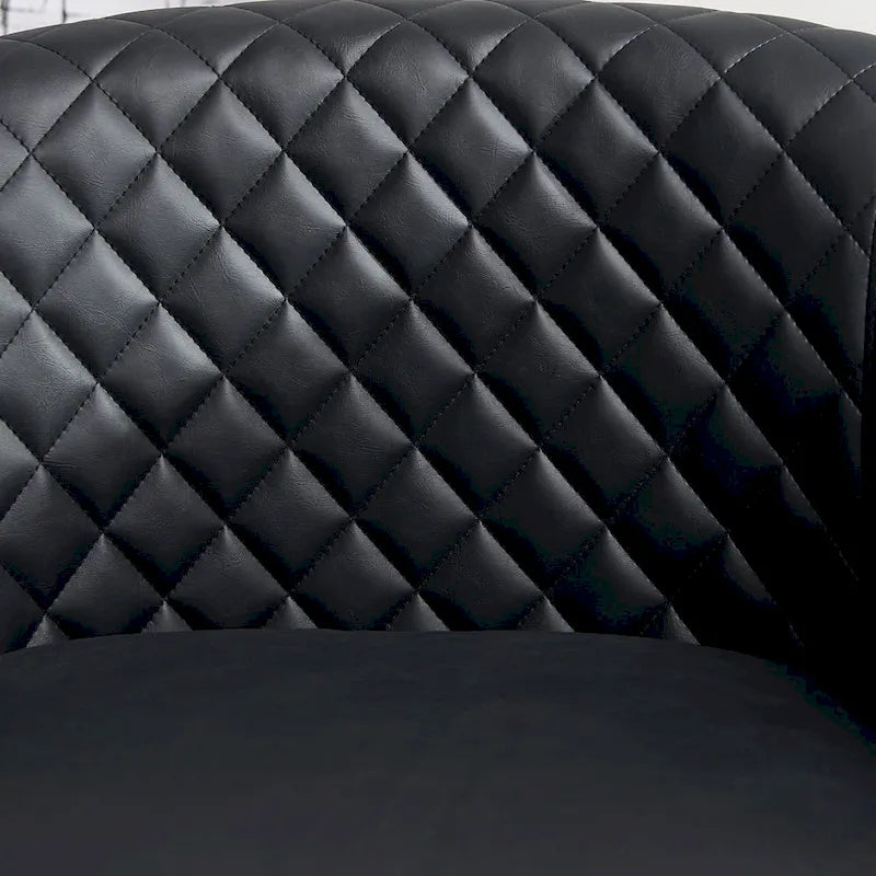 Fauteuil pivotant à dossier touffeté 1 place, coloris noir/café/marron/blanc/bordeaux/vert