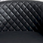 Fauteuil pivotant à dossier touffeté 1 place, coloris noir/café/marron/blanc/bordeaux/vert