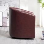 Fauteuil pivotant à dossier touffeté 1 place, coloris noir/café/marron/blanc/bordeaux/vert