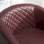 Fauteuil pivotant à dossier touffeté 1 place, coloris noir/café/marron/blanc/bordeaux/vert