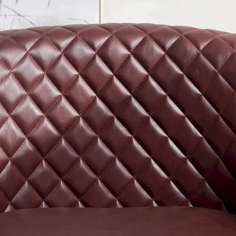 Fauteuil pivotant à dossier touffeté 1 place, coloris noir/café/marron/blanc/bordeaux/vert
