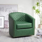 Fauteuil pivotant à dossier touffeté 1 place, coloris noir/café/marron/blanc/bordeaux/vert
