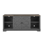 Meuble TV rustique extra-large de 178 cm pour téléviseurs de 80 pouces - Fini bois naturel