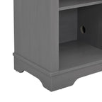Meuble TV rustique extra-large de 178 cm pour téléviseurs de 80 pouces - Fini bois naturel