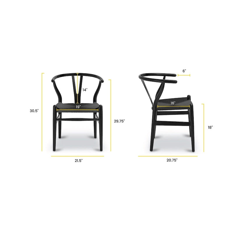 Fauteuil d'appoint en corde tressée – Structure en bois massif, lot de 2