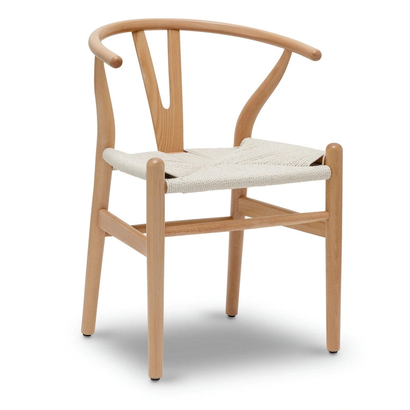 Fauteuil d'appoint en corde tressée – Structure en bois massif, lot de 2