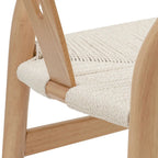 Fauteuil d'appoint en corde tressée – Structure en bois massif, lot de 2