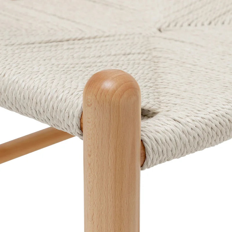 Fauteuil d'appoint en corde tressée – Structure en bois massif, lot de 2