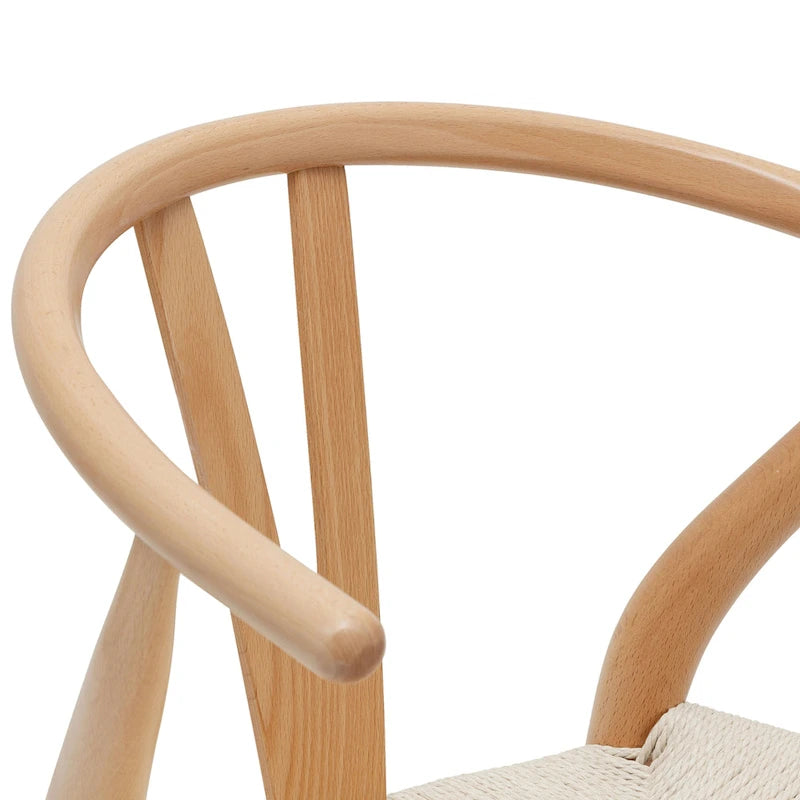 Fauteuil d'appoint en corde tressée – Structure en bois massif, lot de 2
