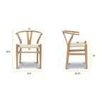 Fauteuil d'appoint en corde tressée – Structure en bois massif, lot de 2