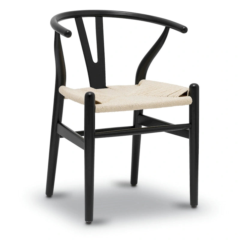 Fauteuil d'appoint en corde tressée – Structure en bois massif, lot de 2