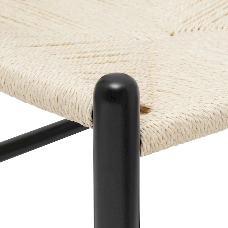 Fauteuil d'appoint en corde tressée – Structure en bois massif, lot de 2