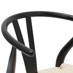 Fauteuil d'appoint en corde tressée – Structure en bois massif, lot de 2