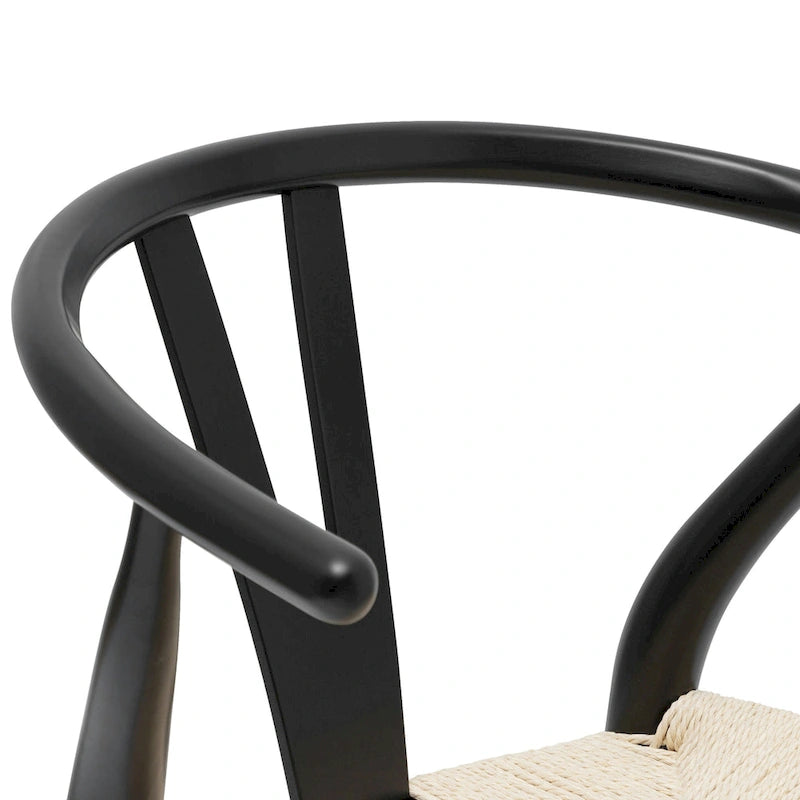 Fauteuil d'appoint en corde tressée – Structure en bois massif, lot de 2