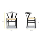 Fauteuil d'appoint en corde tressée – Structure en bois massif, lot de 2