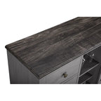 Meuble à vin moderne avec porte en X et porte-bouteilles intégré de 119 cm de largeur