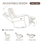 Fauteuil d'allaitement inclinable, pivotant et berçant Merlin Power