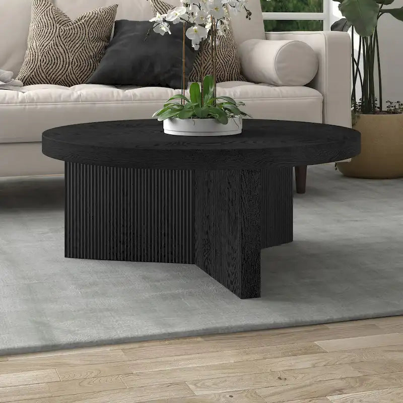 Table basse ronde large Holm de 36 po – 36 po de large