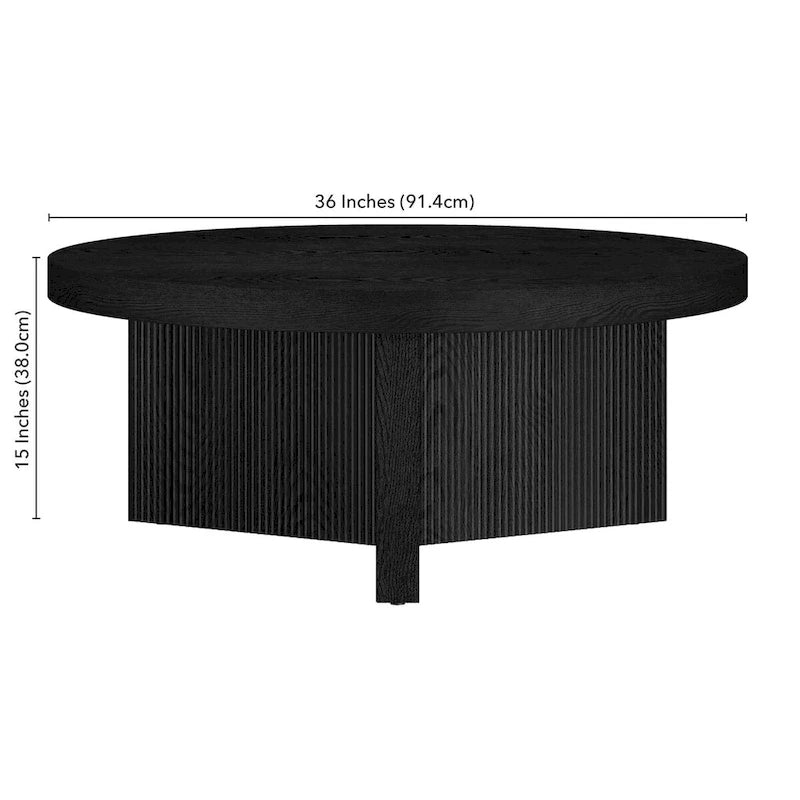 Table basse ronde large Holm de 36 po – 36 po de large