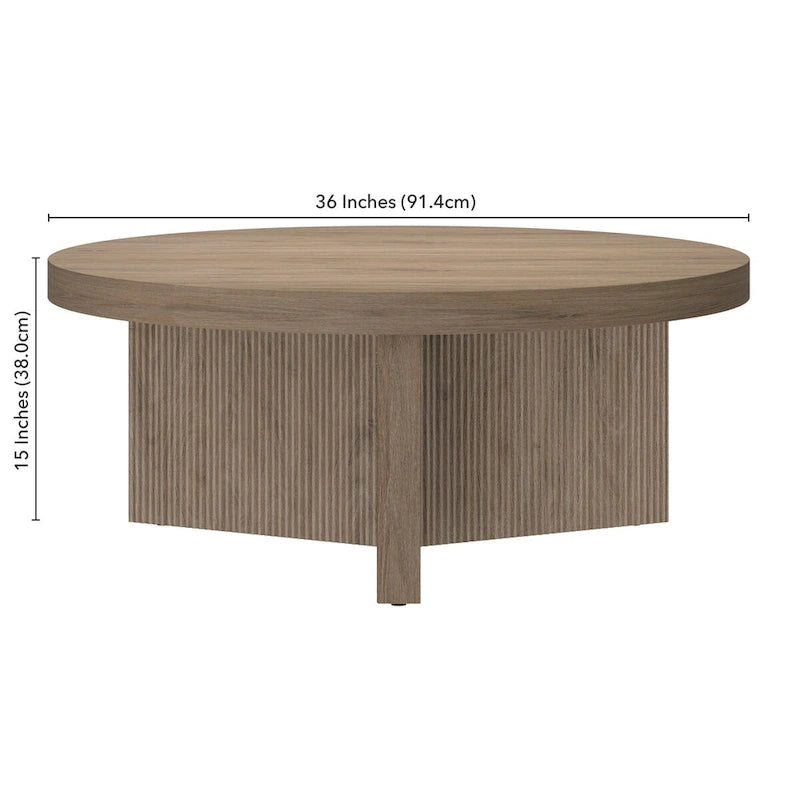 Table basse ronde large Holm de 36 po – 36 po de large