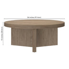Table basse ronde large Holm de 36 po – 36 po de large
