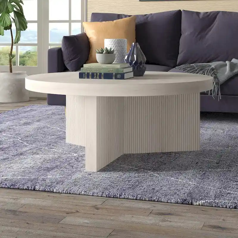 Table basse ronde large Holm de 36 po – 36 po de large