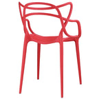 Ensemble de 4 chaises en plastique intriqué