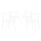 Ensemble de 4 chaises en plastique intriqué