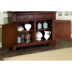 Buffet rustique en merisier – 2 portes et 2 tiroirs, bois massif