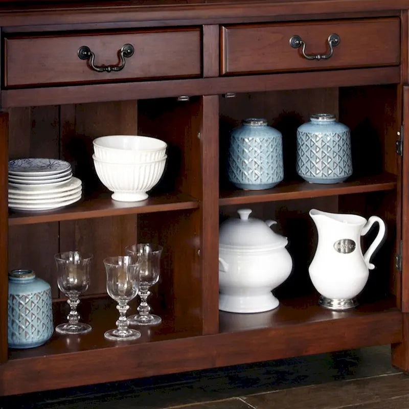 Buffet rustique en merisier – 2 portes et 2 tiroirs, bois massif