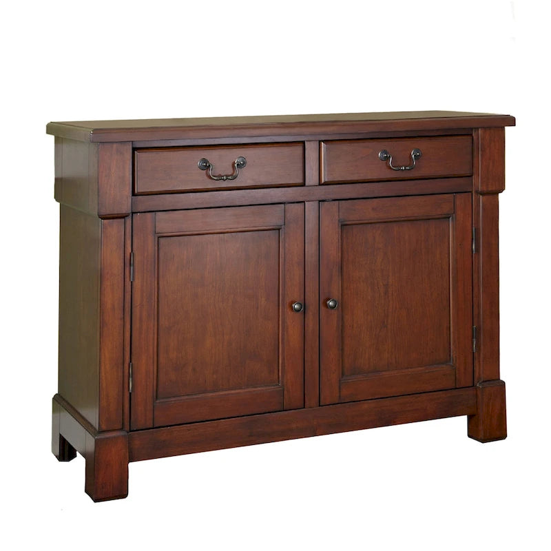 Buffet rustique en merisier – 2 portes et 2 tiroirs, bois massif